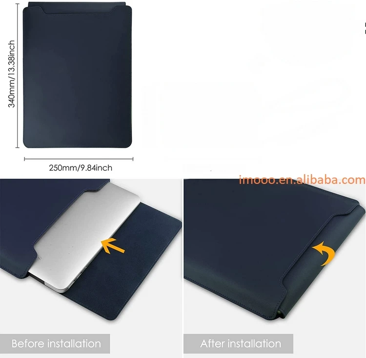 Factory Price 3 in1 Laptop Bag with Stand and Mouse Pad for 11 12 13 14 15 16 inches Leather Notebook Cover Laptop Sleeve Case