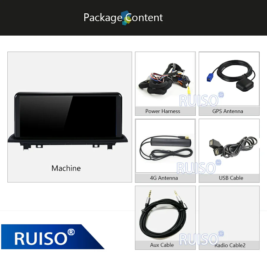 RUISO F100 Car Radio Android  Car Player For BMW X1 F48 NBT Car Stereo GPS  Carplay Android auto multimedia receiver all in one