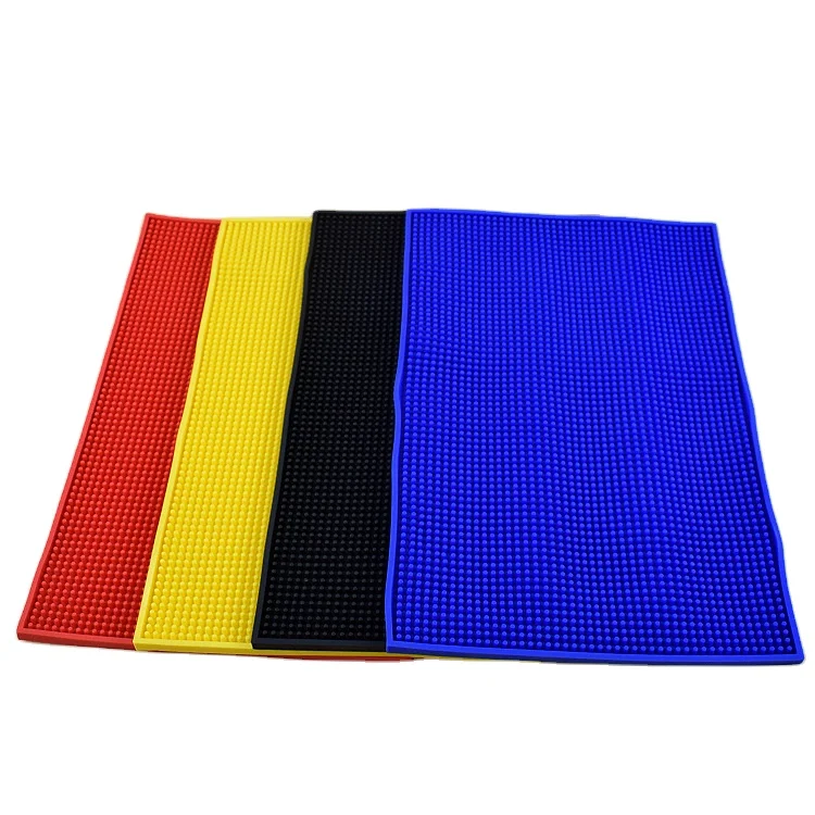 10+ year Factory Free Sample Customized Rail Coffee beer Custom spill Rubber Bar Mat with logo
