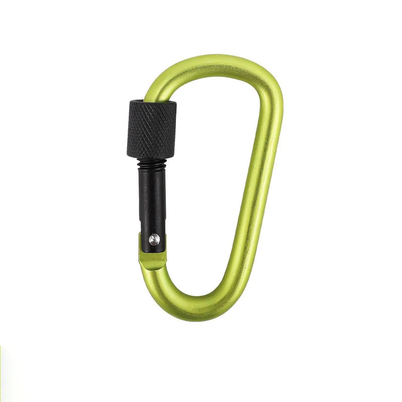 Aluminum alloy mountaineering buckle backpack lock hook safety buckle D-type quick-hanging large key chain