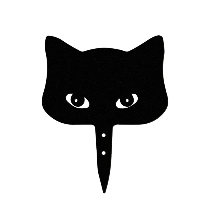 HARD Customized Outdoor Peeping Animal Metal Art Halloween Steel Silhouette Cat Garden Decorations for Cat Lovers Gift