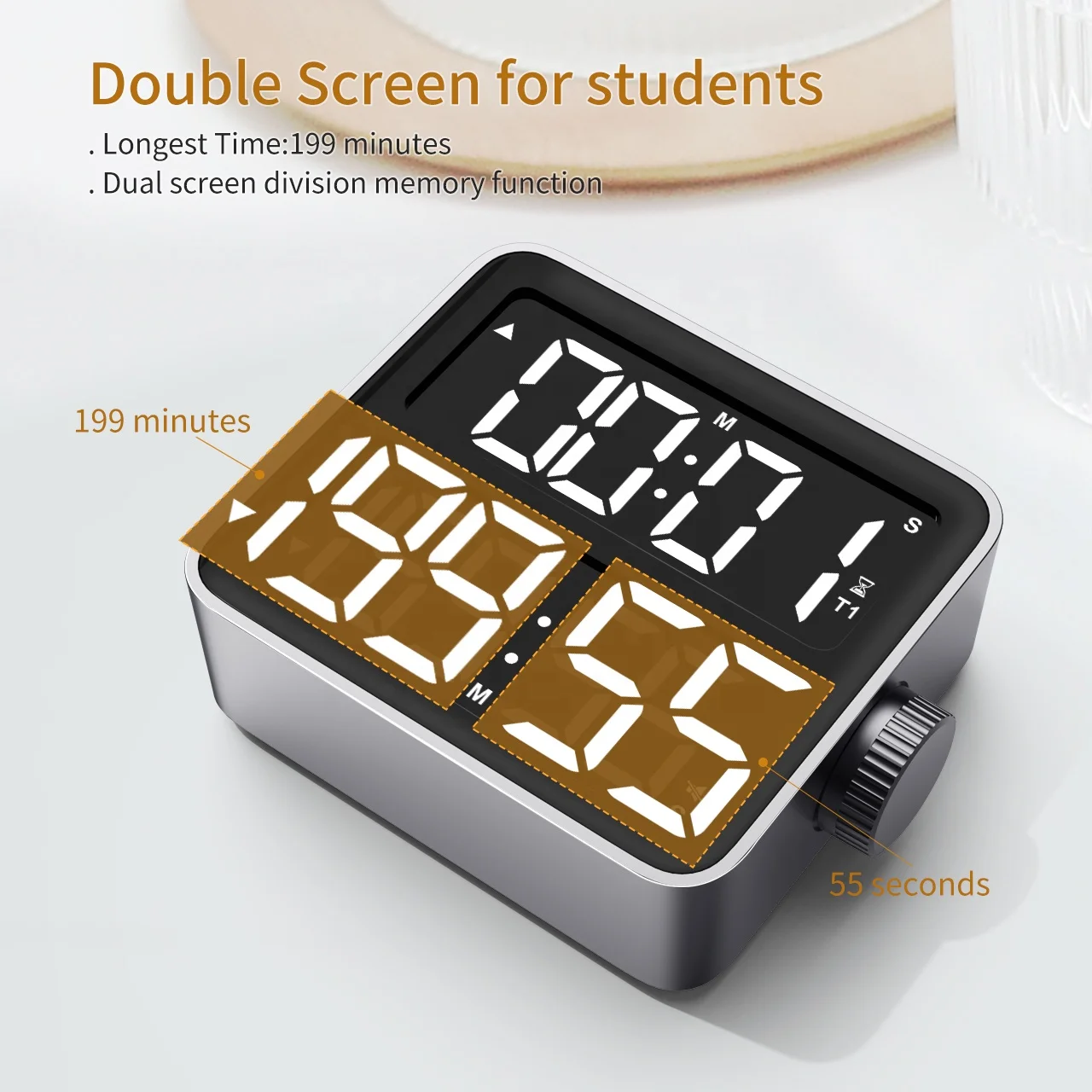 Digital Kitchen Timer Dual Countdown Timer programmable home and kitchen digital timer