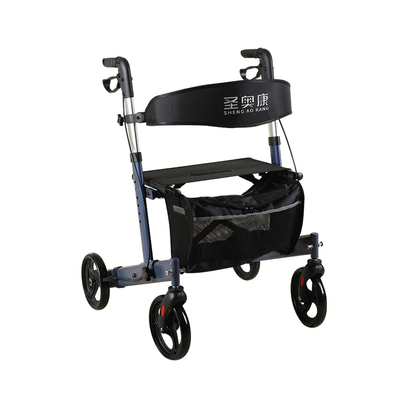 Best Hot Sale Aluminum Rollator Walker With Seat Four Wheel Walker
