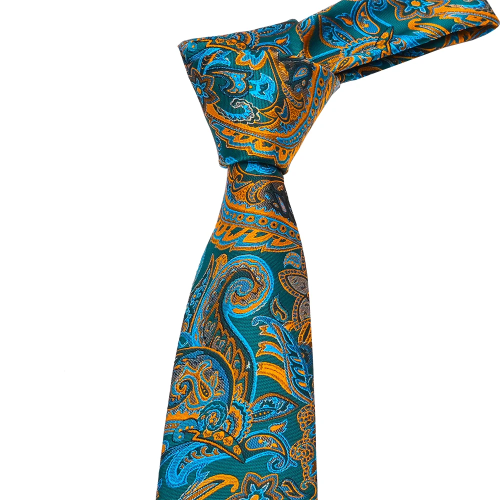 YiLi Microfiber Polyester Woven Paisley Floral Jacquard Tie