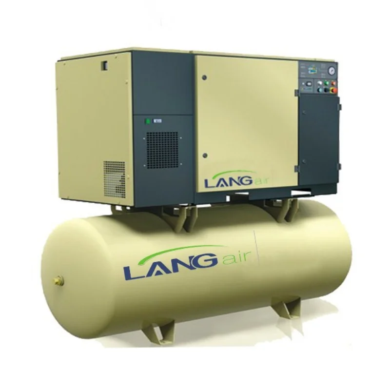 Langair China 10 Hp 7.5kw Integrated High efficiency silent electric combined screw type air compressor