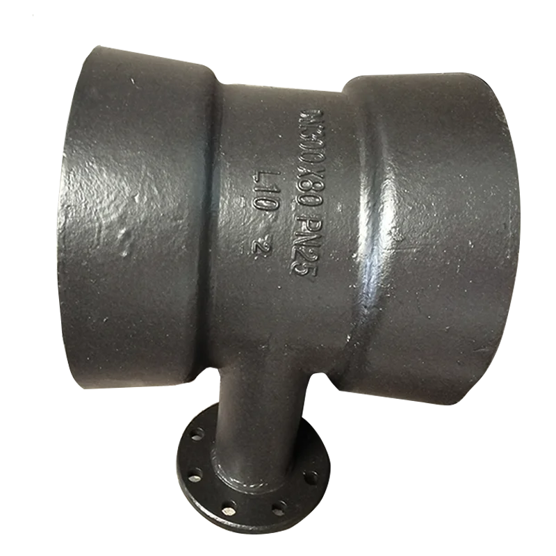 Ductile Iron Fittings Double Socket Level Invert Tee With Flange - Buy Water Line Double Flange