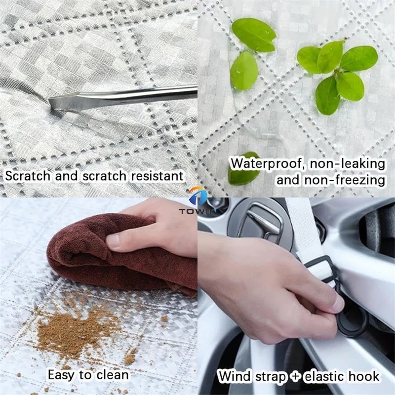 Odm Waterproof Polyester Full Car Protector Cover Anti Sunlight Snow Hail Outdoor Car Cover