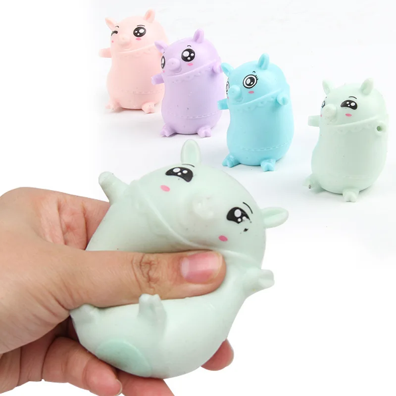 Novelty decompression pinch pig TPR slow rebound squeeze funny pig vent ball toy