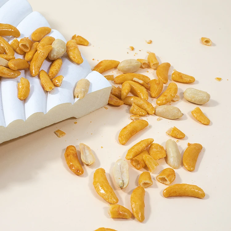 japanese Rich rice aroma logo customized original tomato wasabi flavor kaki no tane coated peanuts snacks