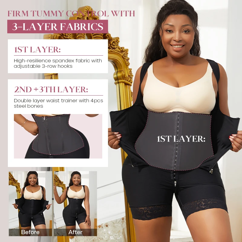 High Compression Tummy Control Stage 1 2 Colombian Garments Wholesale Post Op Surgery Fajas Colombianas Shapewear For Women