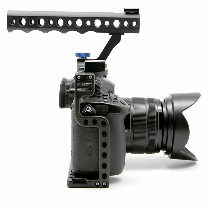 Camera Cage for Panasonic Lumix GH5 / GH5s Protective Case  Mirrorl System Cam Mounting Bracket Aluminum with Top Handle