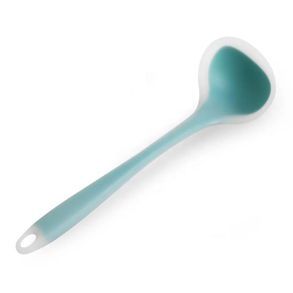 Translucent Kitchen Silicone Soup Ladle Kitchen Utensil Silicone Ladle with Nylon Core