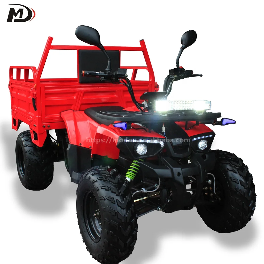 Manufacture Quad Bike 72v 1500w Electric  ATV Farm Vehicle with Tipping Electric 4 Wheeler Trailer