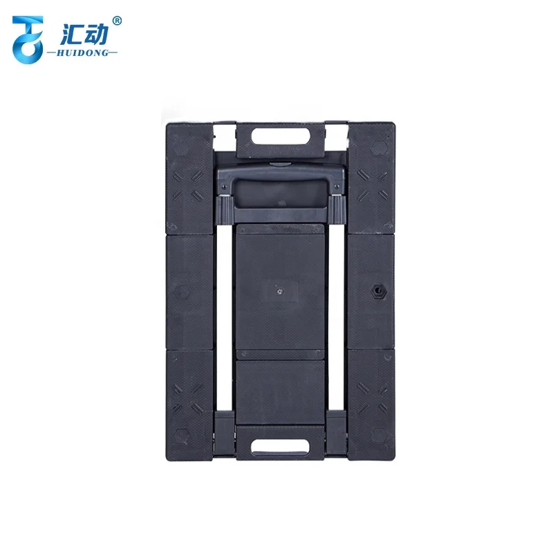 Plastic foldable shopping cart trolley 150kg heavy duty airport trolley for lifting heavy things for supermarket shopping