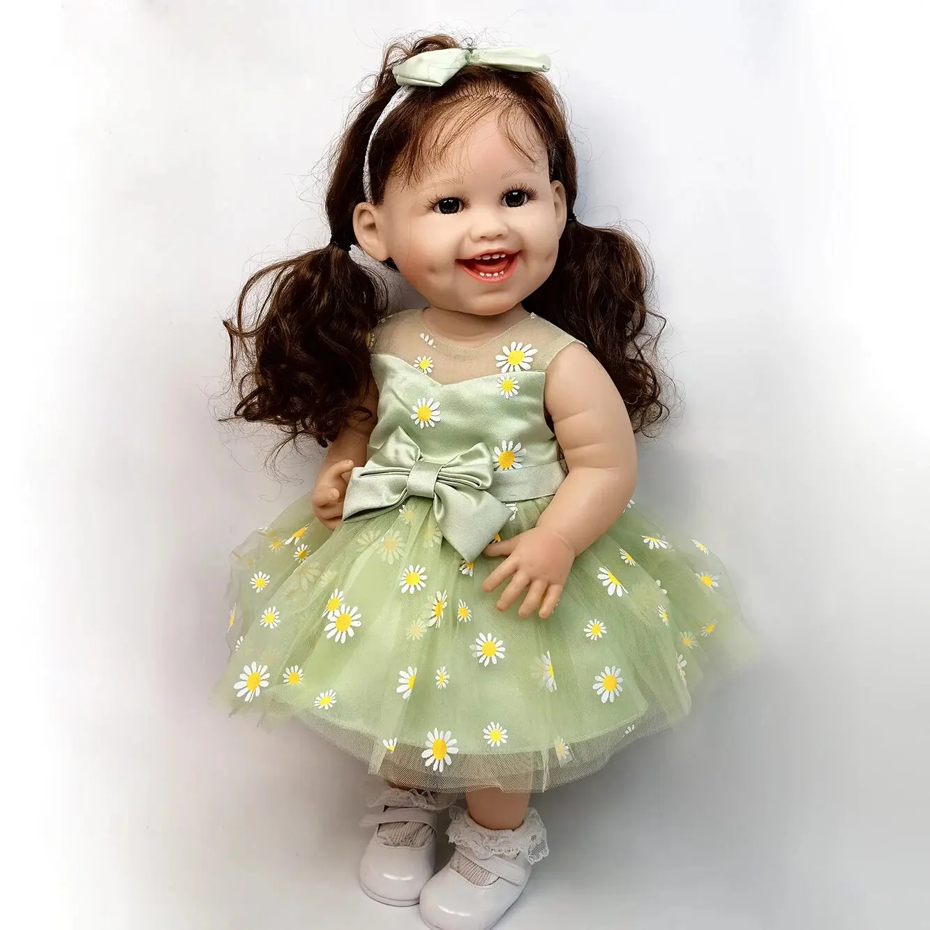 Real baby dolls bebe reborn silicone 55cm smile reborn dolls lifelike full silicone bath toy for kids birthday gift