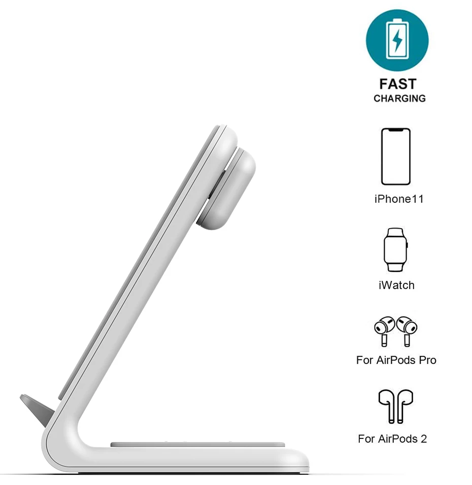 YFZN Amazon HOT 3 in 1 wireless charging station 15W fast charge suitable for Apple 12pormax