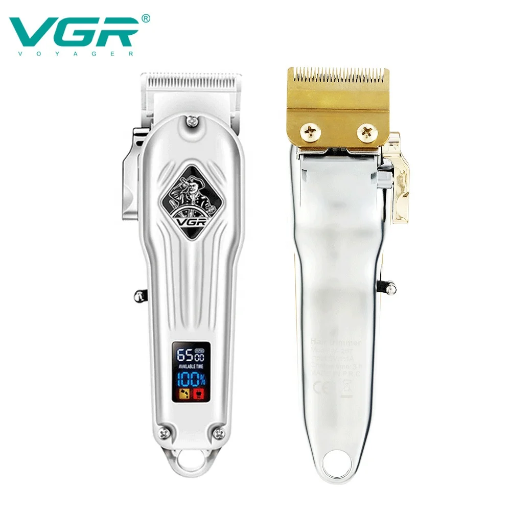 VGR V267 Professional Metal Barber Use Electric Hair Clipper Rechargeable Hair Trimmer