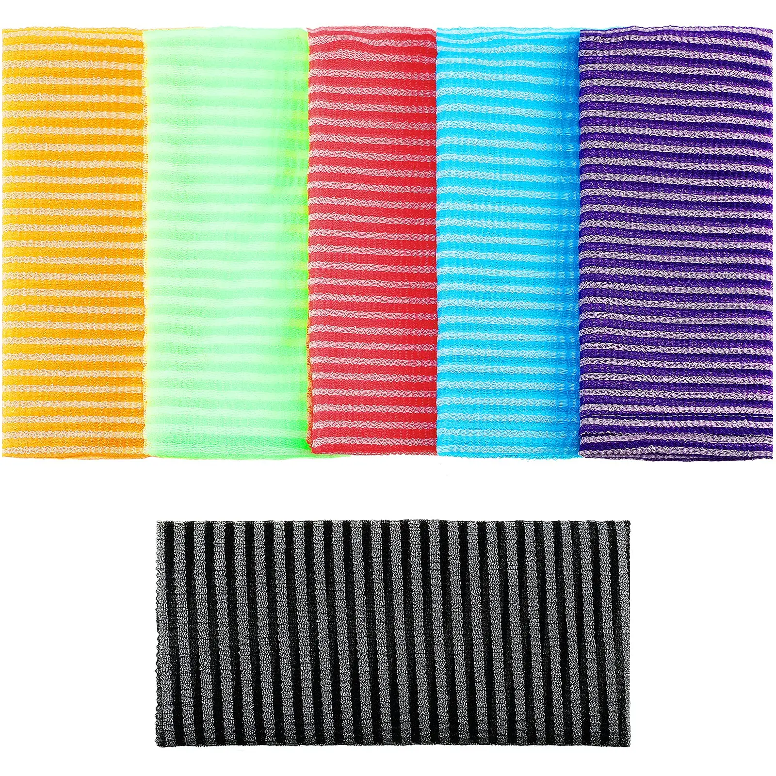 Korean Exfoliating Towel Body Scrubber Beauty Washcloth Sponge Loofah Exfoliating Body Scrub Back  For Shower Cloth