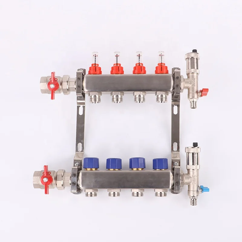 Manual stainless steel Manifold Underfloor Heating System manifolds plumbing pert system manifolds