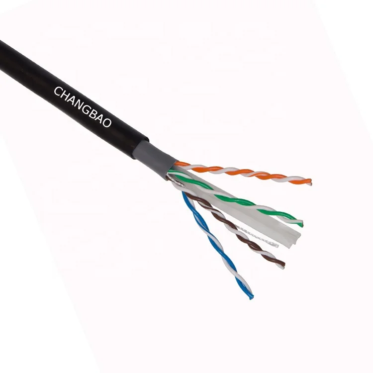 Changbao Dual Jacket 4pair 23AWG UTP FTP Outdoor Lan Network Cat5e Cat6a Cat 6 Ethernet cable