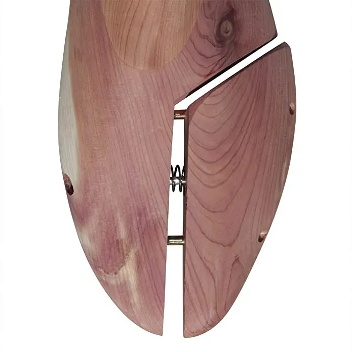 Custom logos Twin Tube Cedar shoe tree adjustable for men