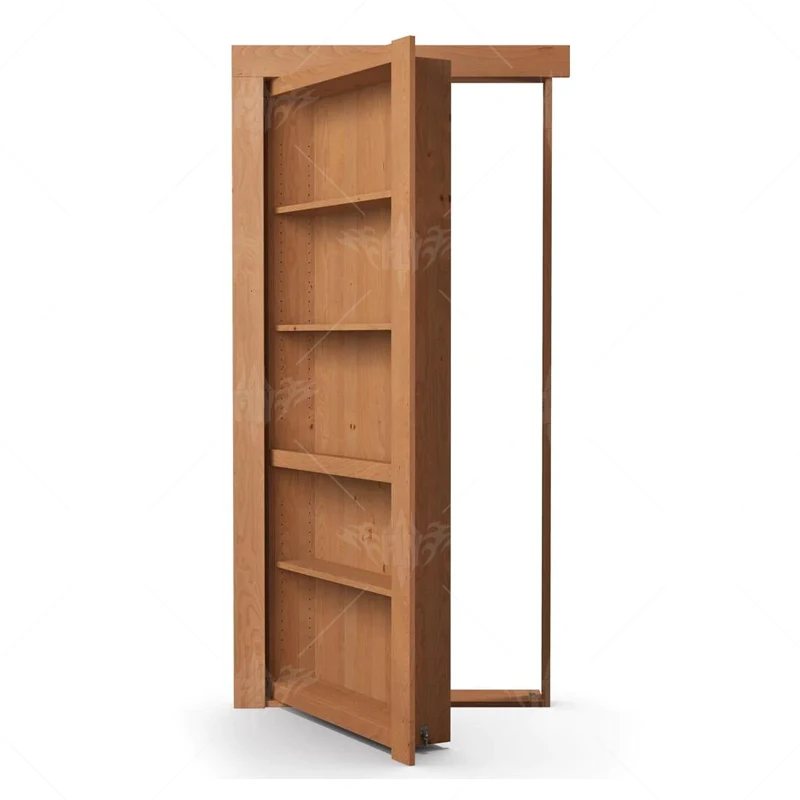 Frameless Secret Doors Wood Veneer Invisible Flush Wooden Concealed Hidden Room Invisible Door