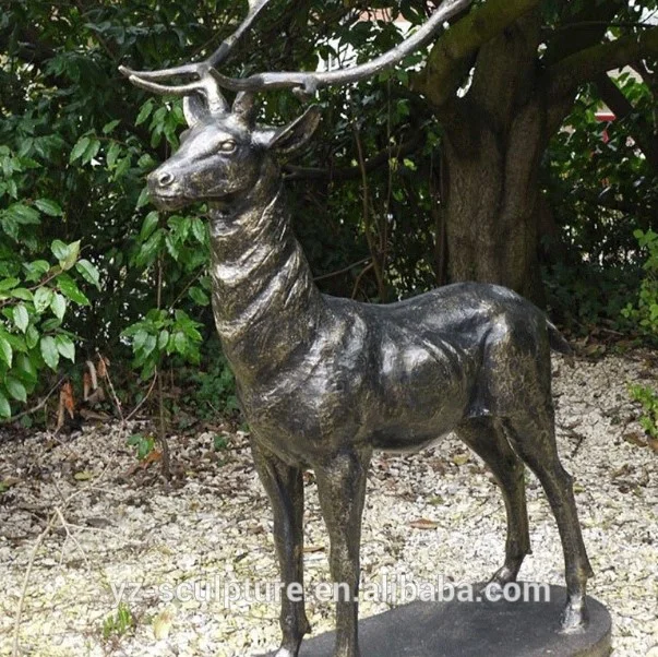 
Modern outdoor life size garden decoration cast bronze brass deer statue sculptures for sale 