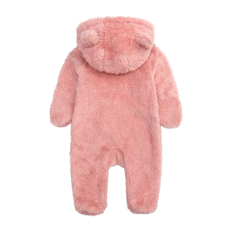 Chuchupuff Winter Flannel Baby Jumpsuit Set Long Sleeve Button Bodysuits Sets for Baby Full Velvet Unisex Baby Rompers Support