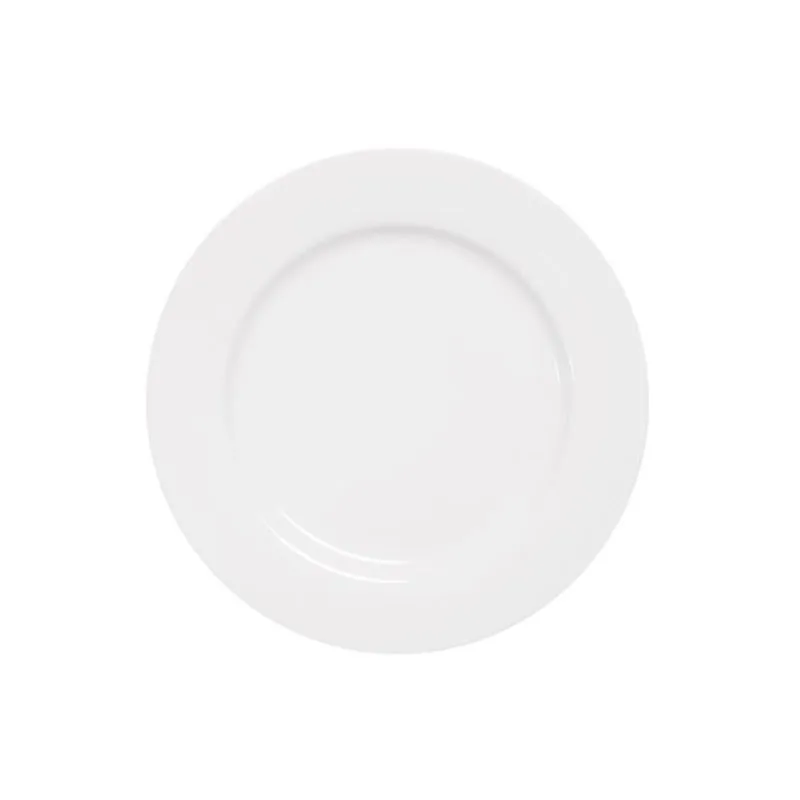 Wholesale Ceramic Plates Flat White Porcelain Ceramic Dinner Plate for Restaurant