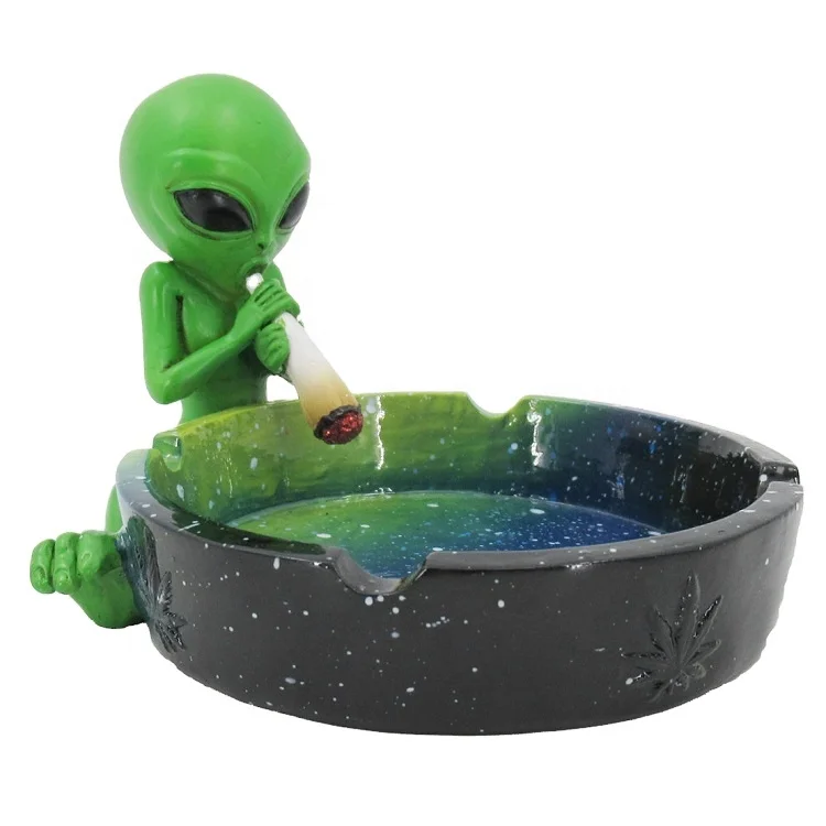 Симпатичные полимерные модные автомобильные пепельницы, пепельницы для курительного пространства, пепельницы для инопланетянина, курительная пепельница, домашнее украшение, пепельница для сигар с подставкой