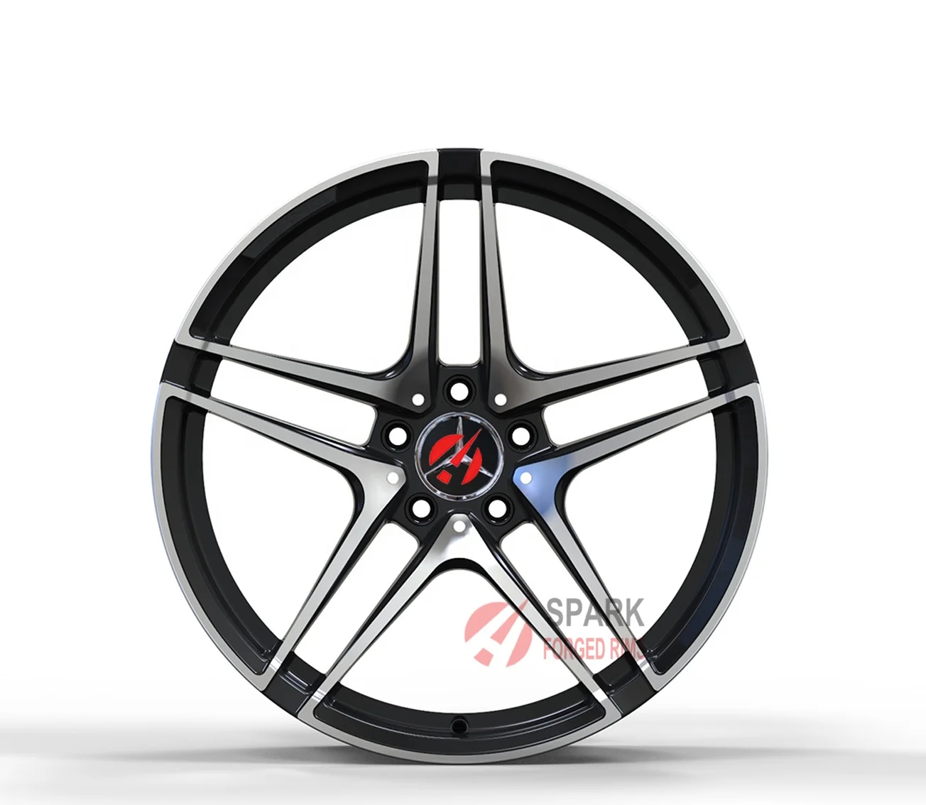 Benz19*8J Customized 1pc deep concave shine black polished lip 17/18/19/20 21/22/23/24 inch alloy car rim forged wheel Mercedes