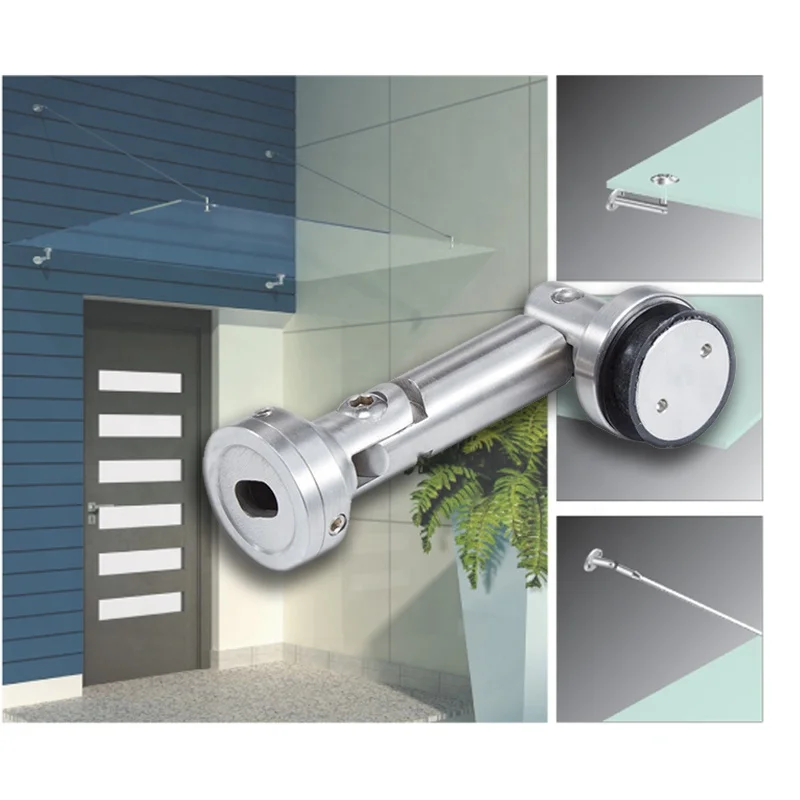 Single point fixing stainless steel glass connector for glass to wall fitting accessories