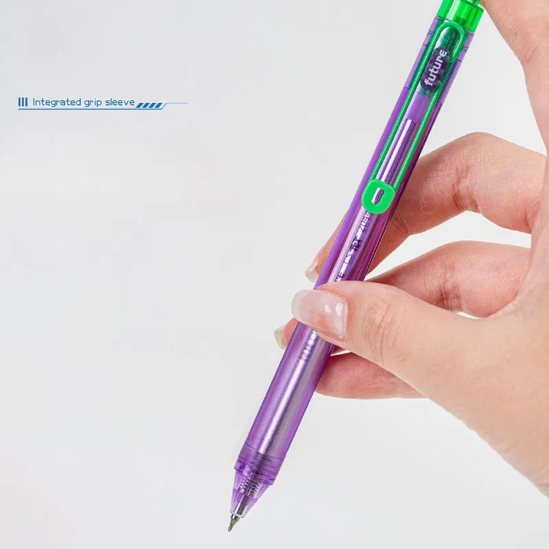 0.5mm Colin Retractable Ballpoint Pen Cyberpunk Limited Edition High-Value Student Pen Black Ink Pen Imported Ink