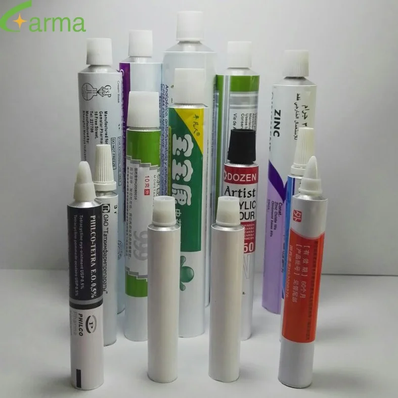 Empty Aluminium Collapsible ointment empty gel tubes empty cream tube