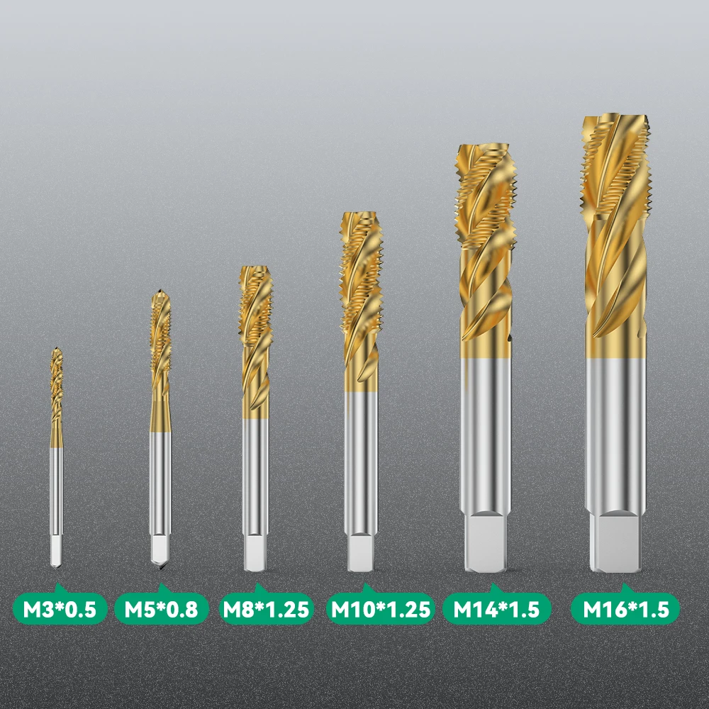 Hss Machine Tap Spiral Threading Taps Cutting Tools With Coating