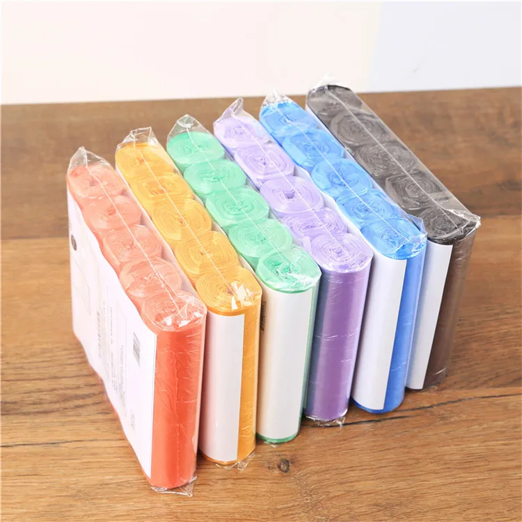 Disposable 100% Biodegradable Plastic Recycle Colored Drawstring Trash Cheap Kitchen Compostable Garbage Bag On Roll
