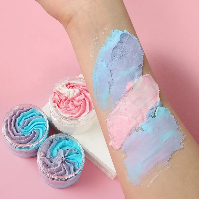 Оптовая продажа натуральный красочный фруктовый ароматизатор гель для душа отшелушивающее мыло уход за кожей скраб тела без этикетки