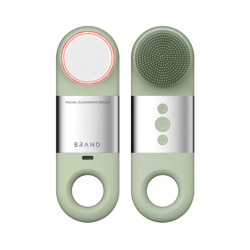 Sonic Facial Cleansing Brush New Design New Portable Skin scrubber Vibration Massager Cleansing Brush Silicone Facial Cleanser