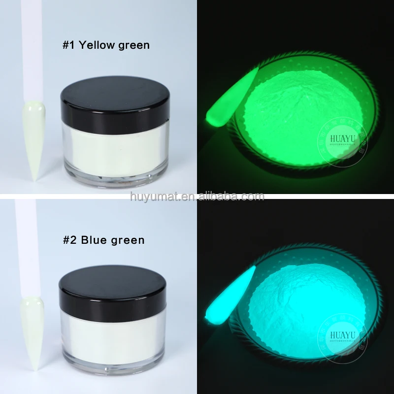 Светящиеся Nail Art пигментный порошок световой фосфористая эффект ногтей 20 видов цветов OEM этикетка акриловый свет