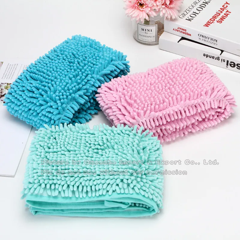 Ready to Ship In Stock Fast Dispatch PINK 60x35cm Pet Bath Towel Ultra Soft Microfiber Chenille Dog Dry Towel
