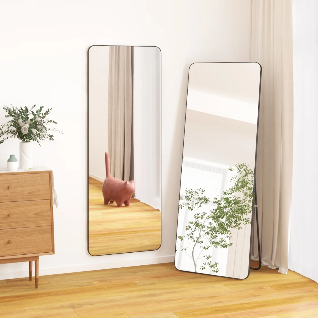 Factory Supply Luxury Home Decor Large Rectangle Framed Dressing Long Wall Leaning Standing Floor mirror espejo miroir spiegel