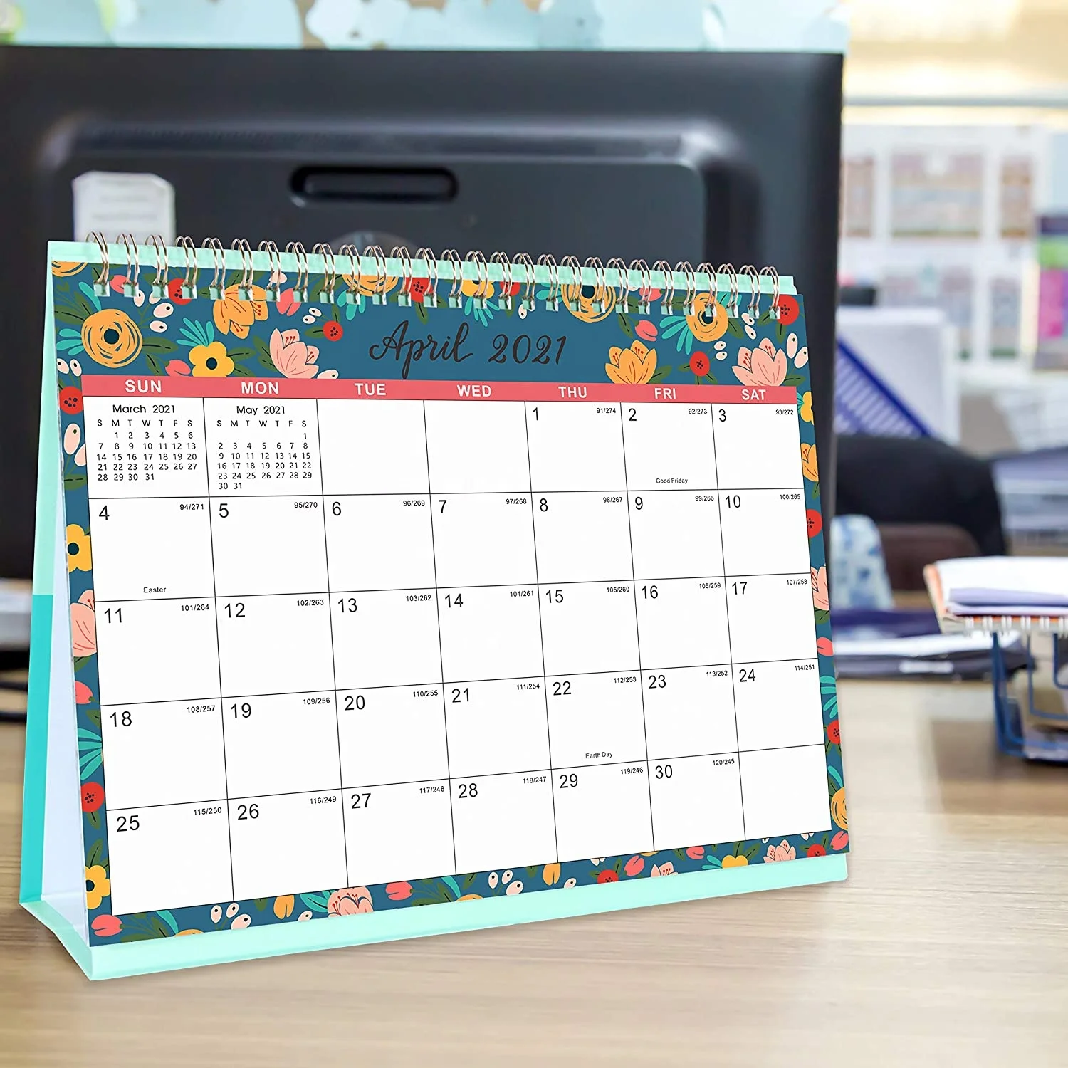 Customize 2022 Desk Calendar Standing Flip Calendar Desktop Calendar Stationery Supplies