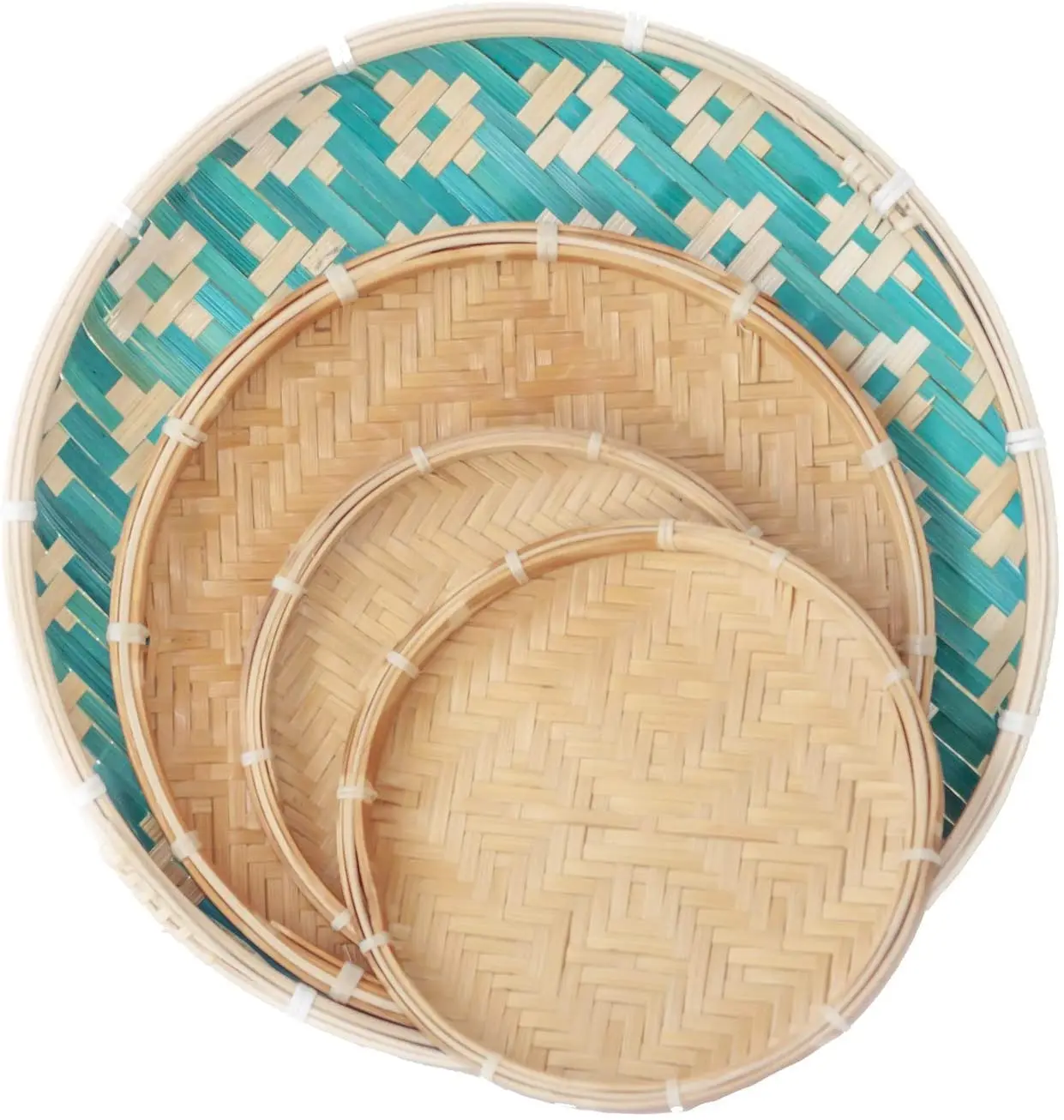 Eco Friendly Biodegradable Bamboo Storage Basket Woven Storage Basket