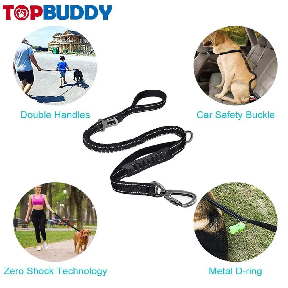 pet training traffic handle dog bungee leash