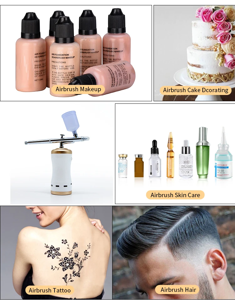 Rechargeable Cordless air brush makeup machine -single action  airbrush kit