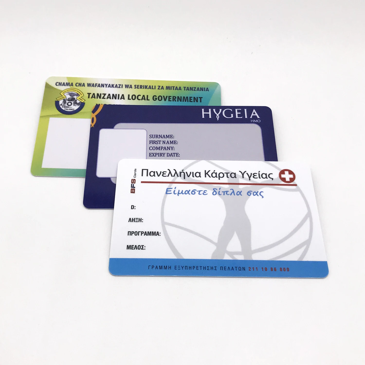 Печатная пластиковая удостоверение личности из ПВХ для надпечатки