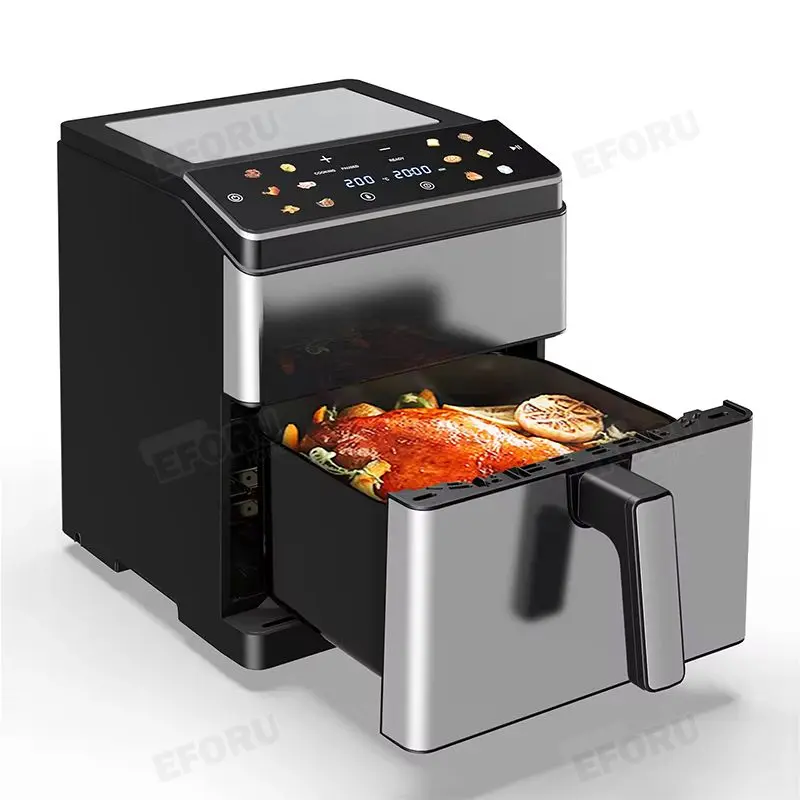Home Electric Appliances Double Heaters Air Fryer With Full Stainless Steel Housing Powerful Multifunctional Air Fryers