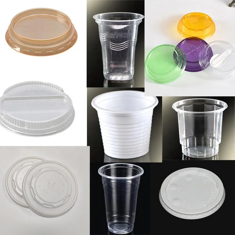 Полностью автоматический гидравлический привод пластиковая одноразовая чашка производственная линия настраиваемый логотип для PP PS ПВХ основного насоса