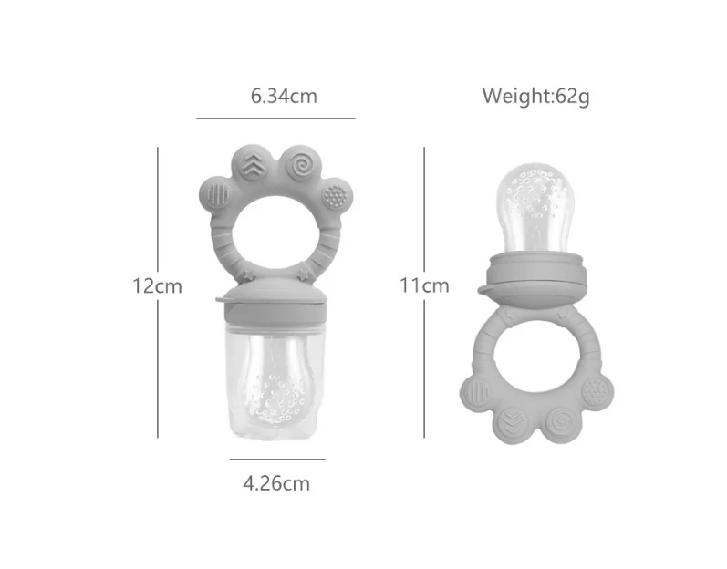 Soft Kids Baby Silicone Fruit Vegetable Fresh Food Feeder Nipple Pacifier Opp Bag Baby Feeding Products Training Baby Eating