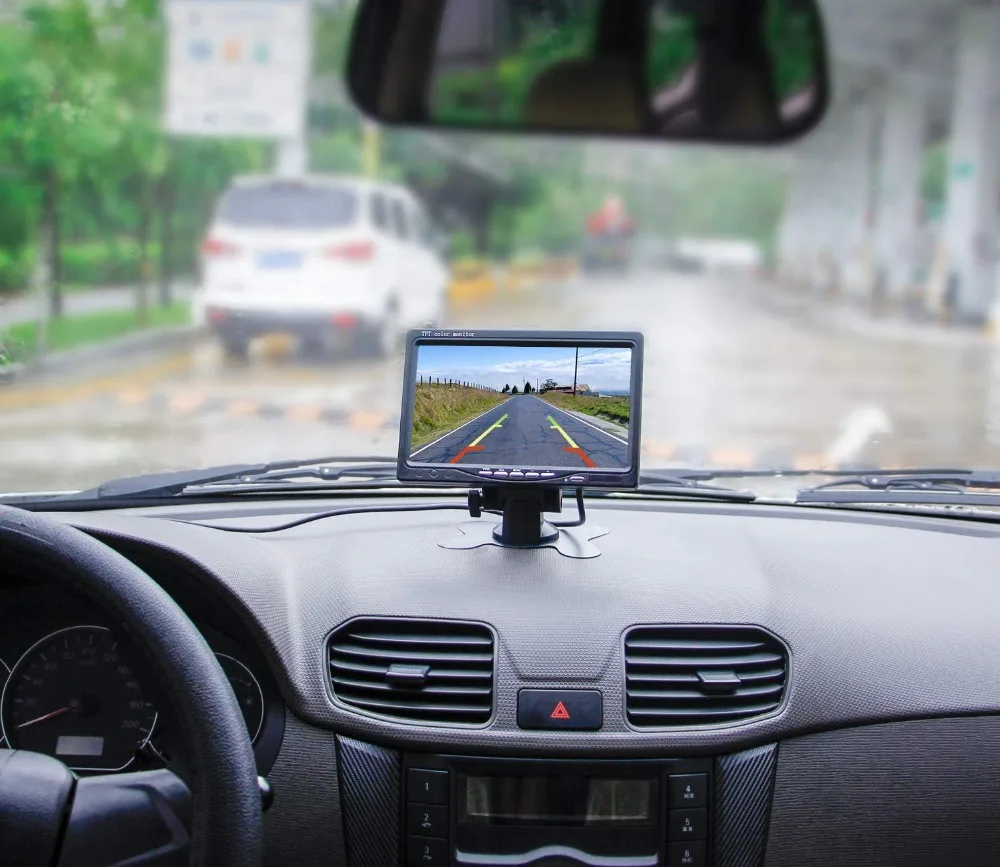 
7inch TFT/LCD Screen Reverse View Monitor Car Monitor with 2 AV input for CAR TRUCK BUS rear view Camera OEM/ODM Accepted 